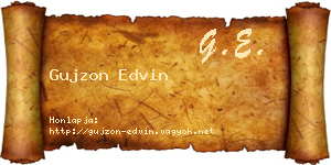 Gujzon Edvin névjegykártya